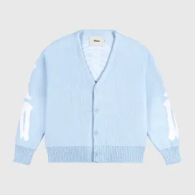 Skeleton Knit Cardigan Baby Blue