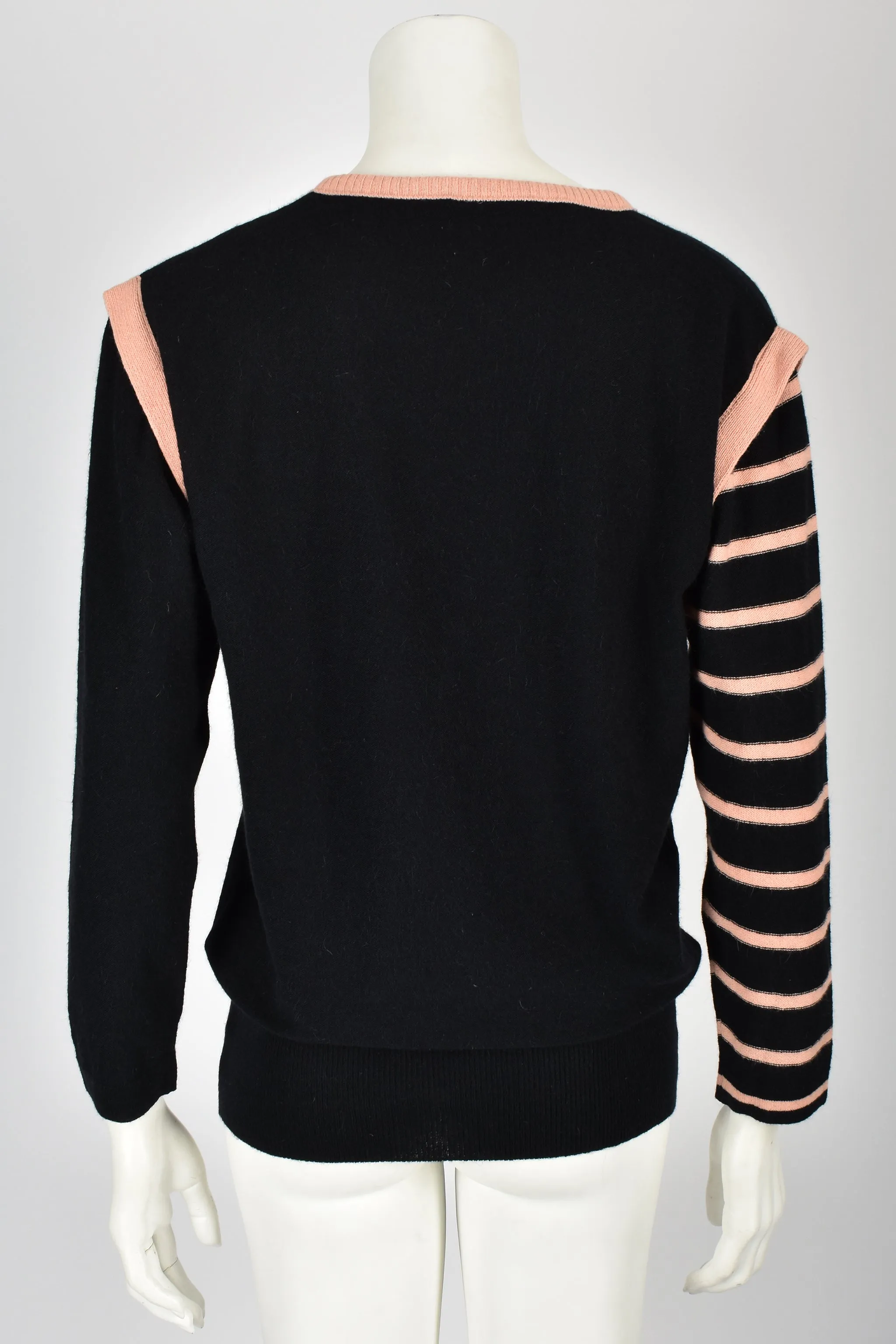 SONIA RYKIEL 70s NOS striped sleeve sweater S-M