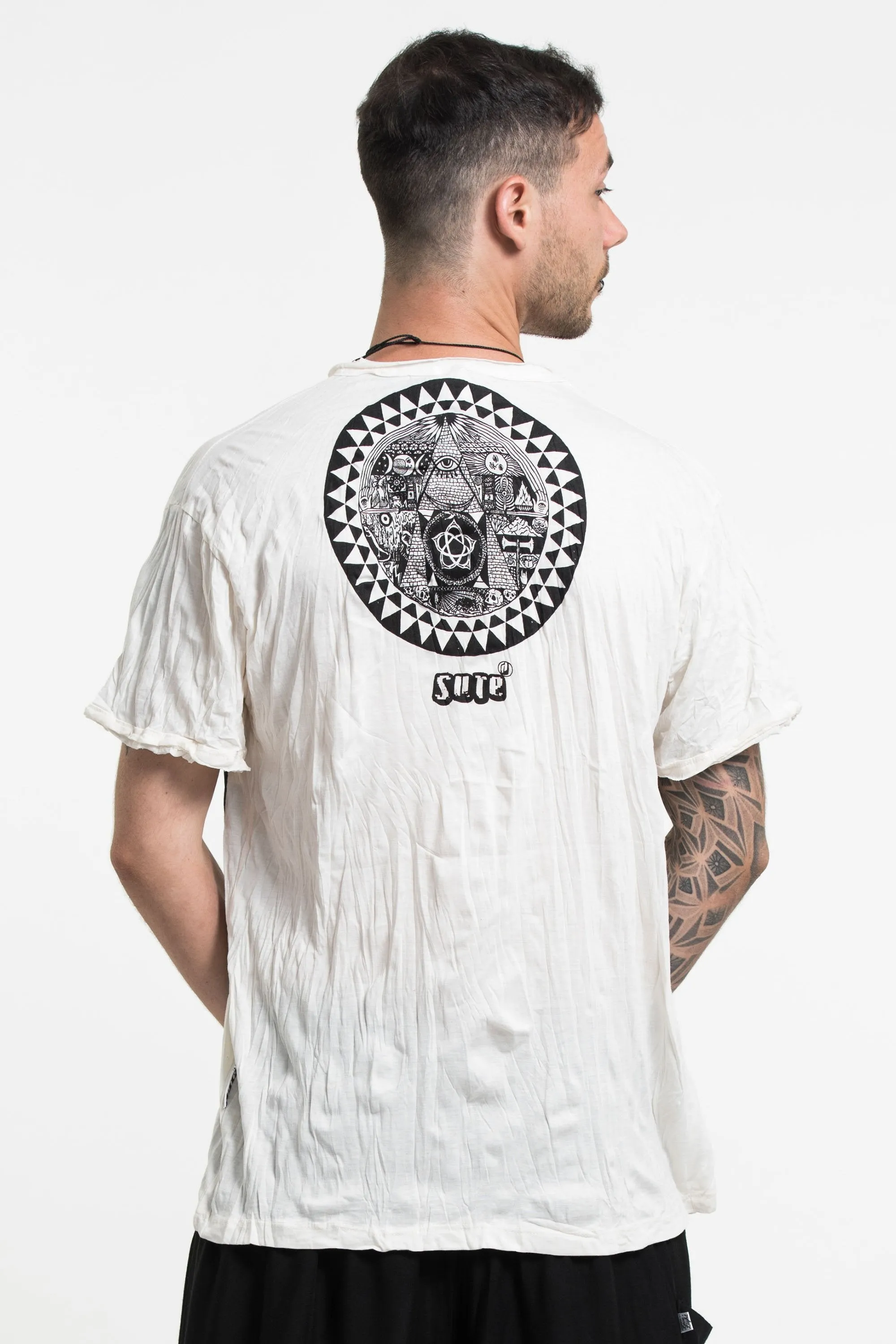 Sure Design Men's Pyramid Eye T-Shirt in White
