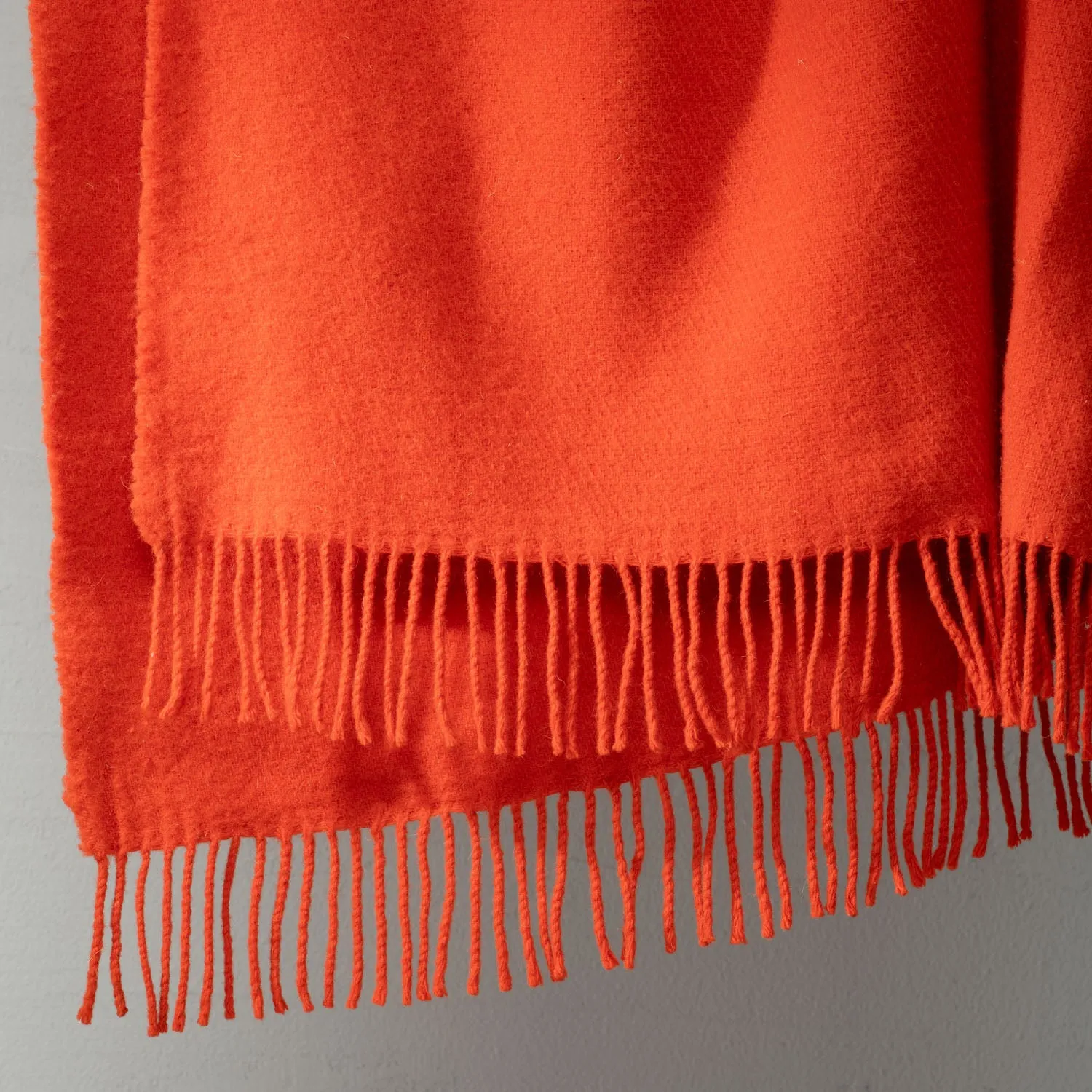 Tangerine Fringed Throw