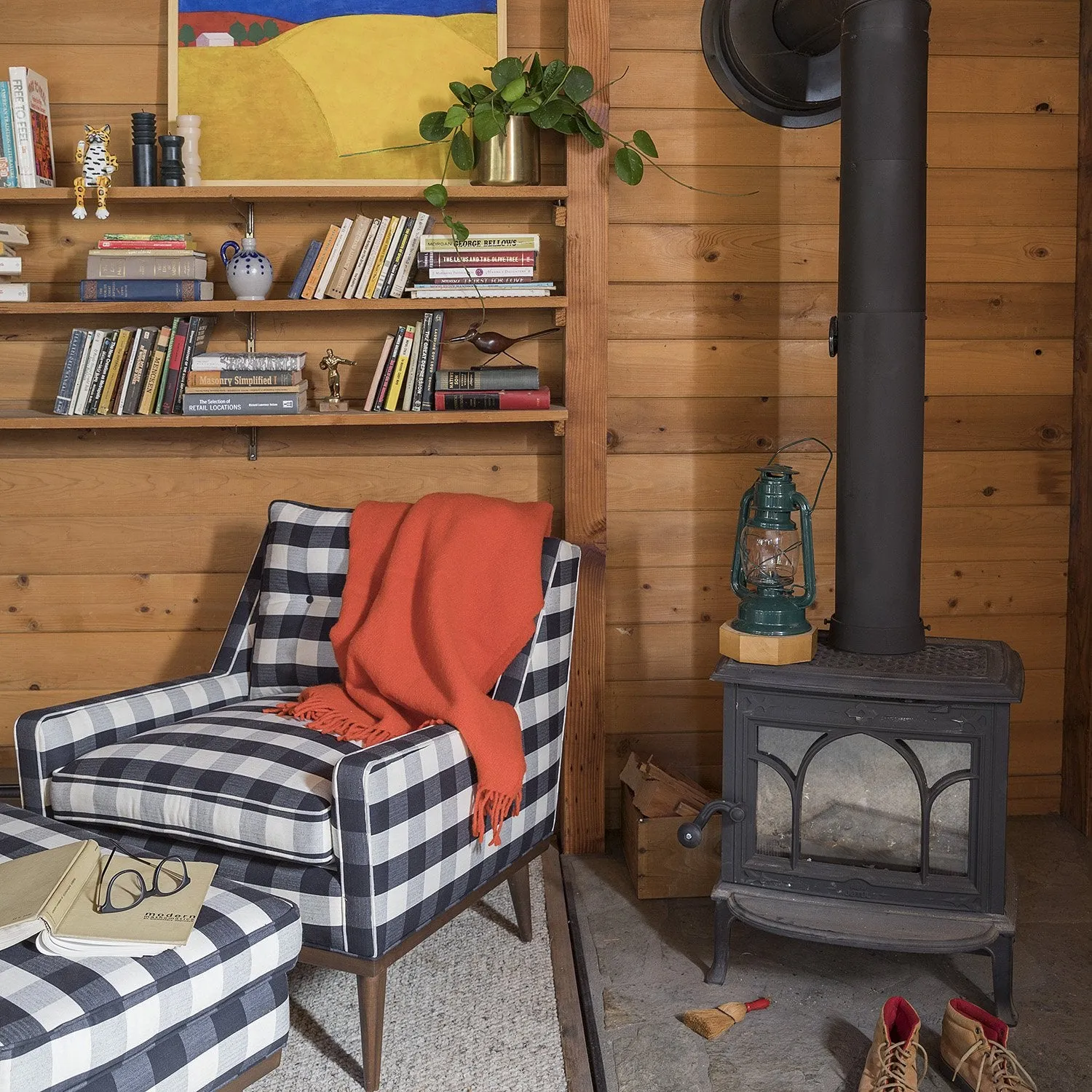 Tangerine Fringed Throw