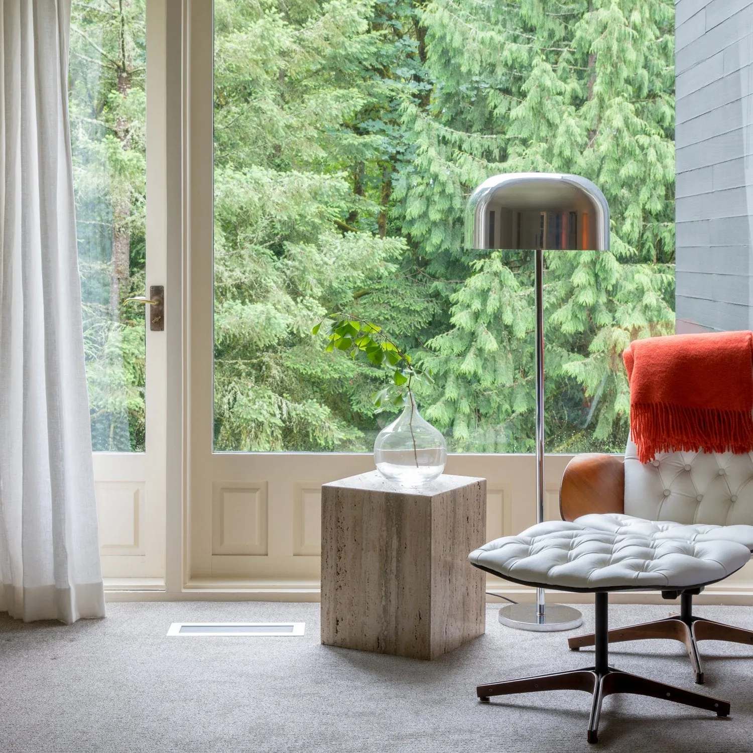Tangerine Fringed Throw