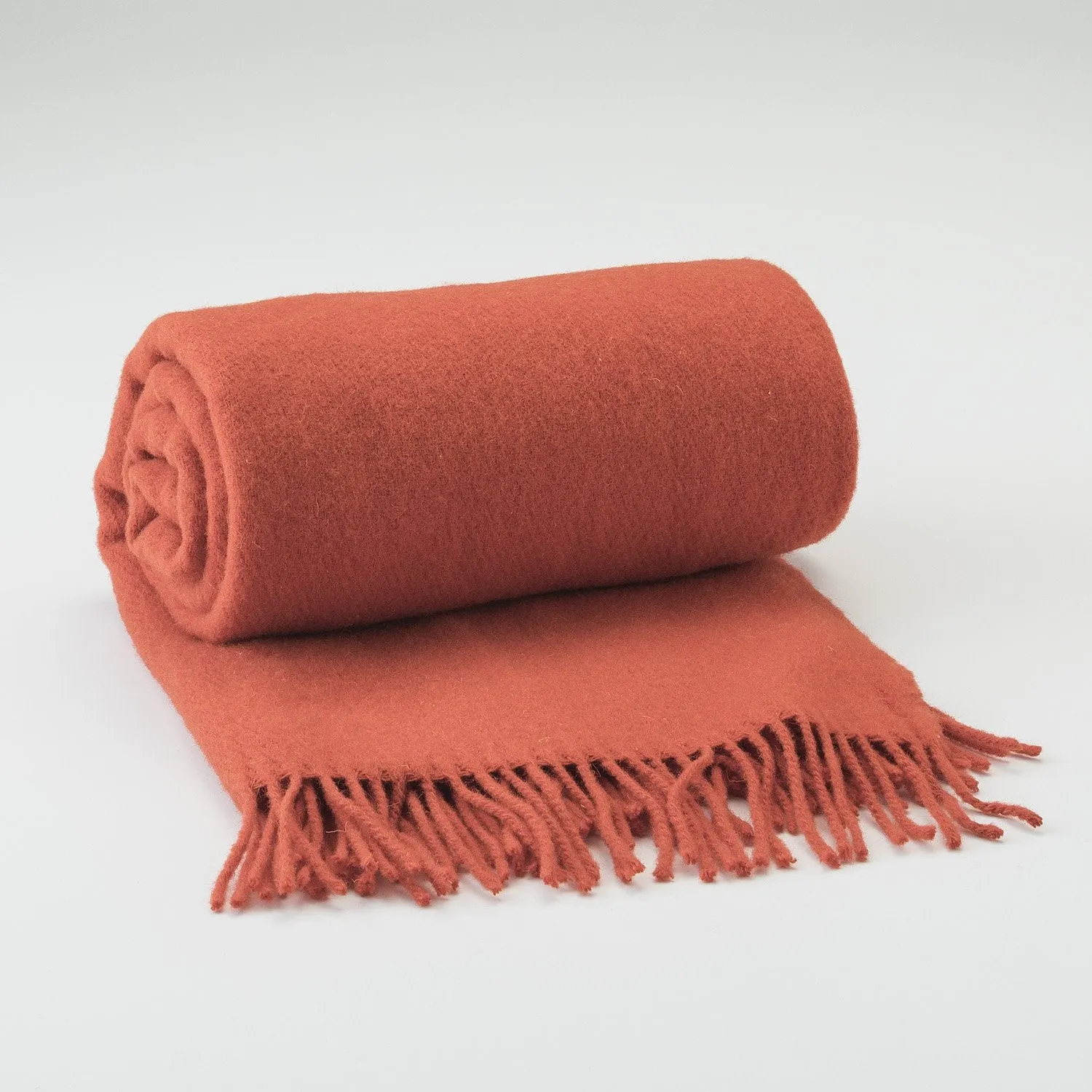 Tangerine Fringed Throw