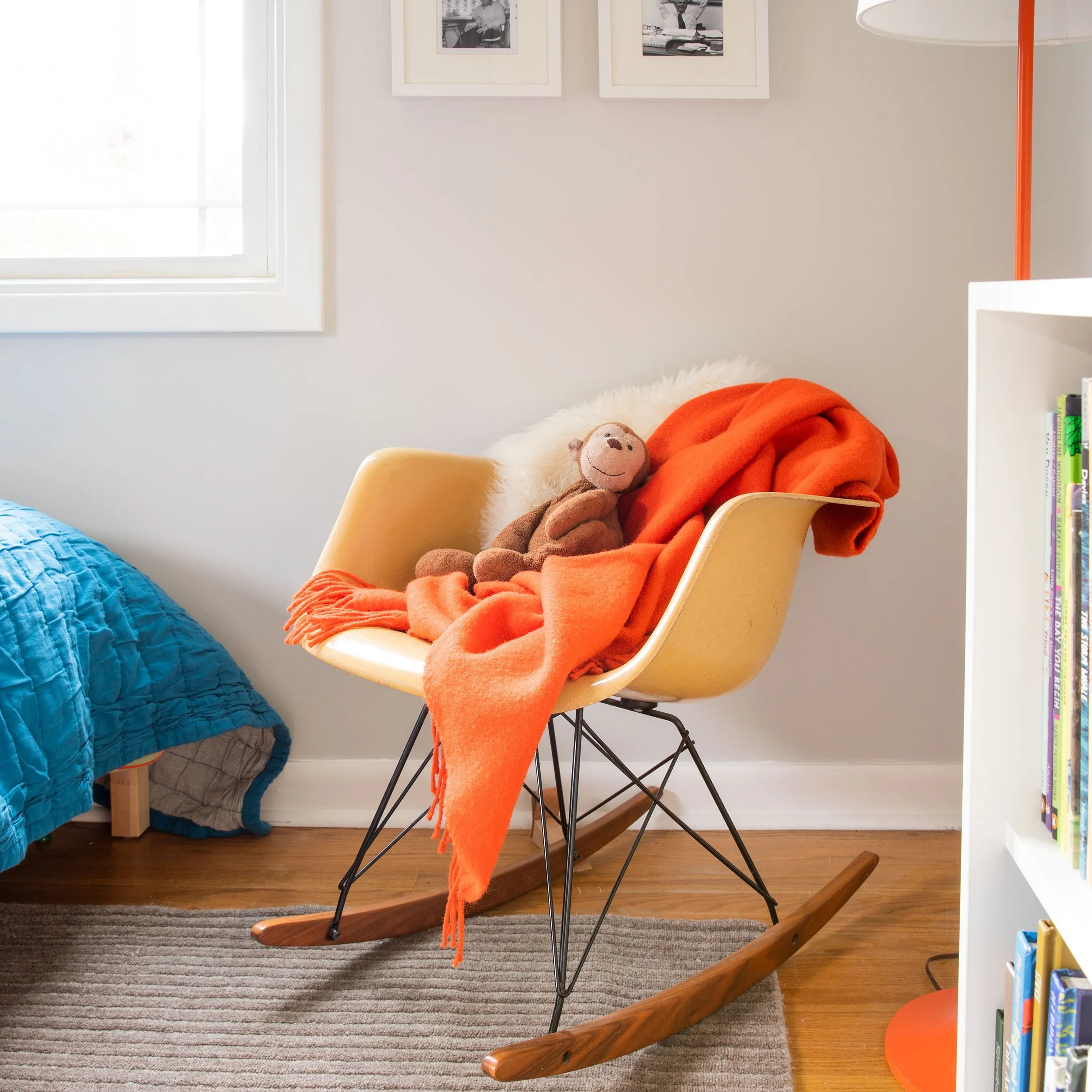 Tangerine Fringed Throw
