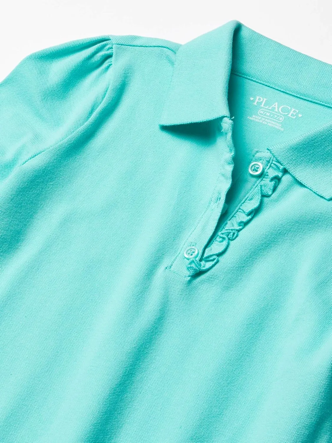The Children's Place Girls' Long Sleeve Ruffle Pique Polo