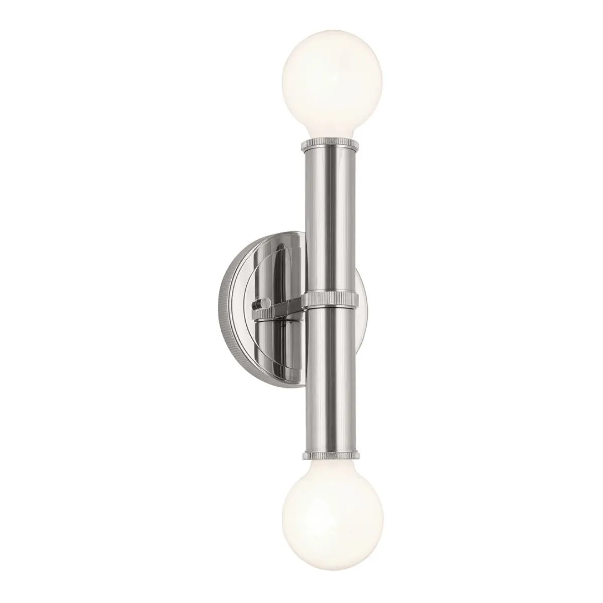 Torche 10 in. 2 Lights Wall Light Polished Nickel Finish