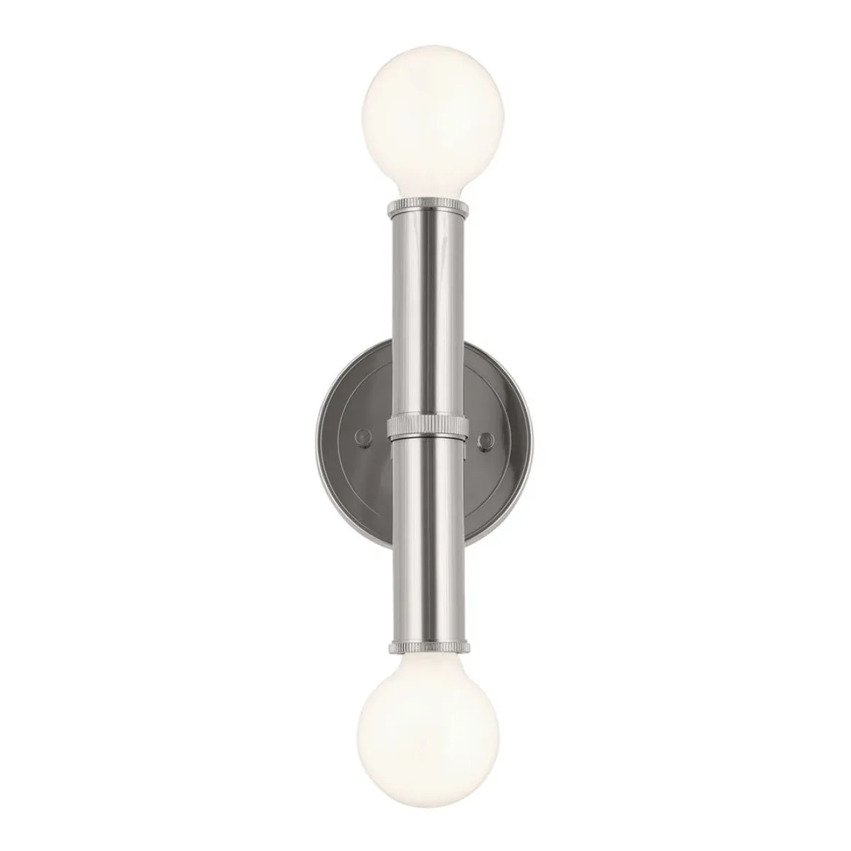 Torche 10 in. 2 Lights Wall Light Polished Nickel Finish