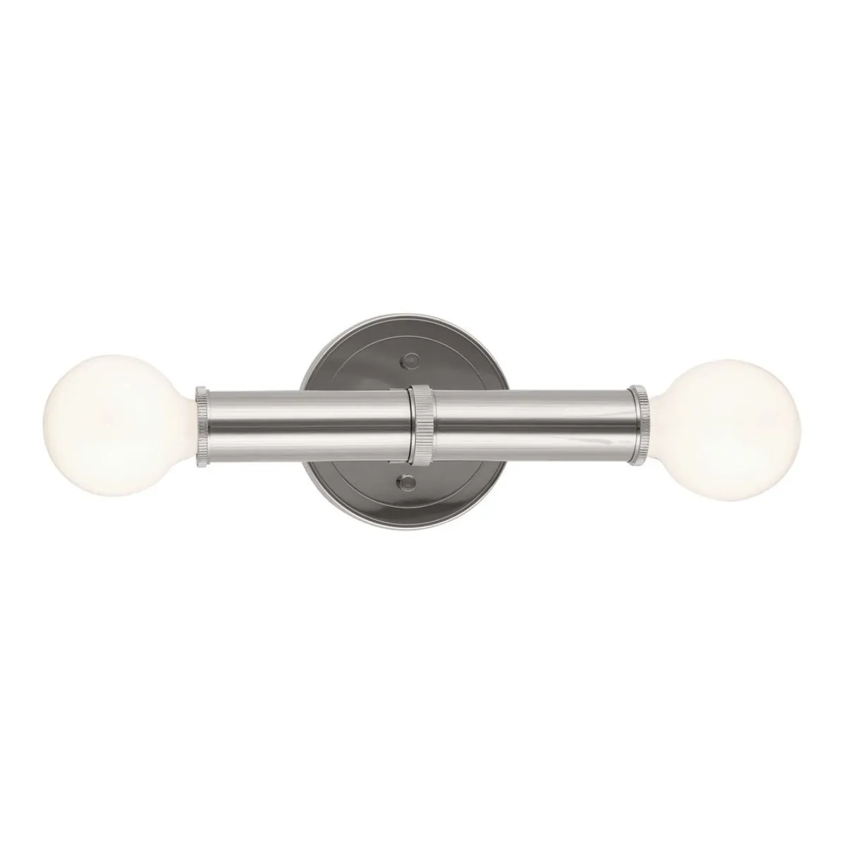 Torche 10 in. 2 Lights Wall Light Polished Nickel Finish