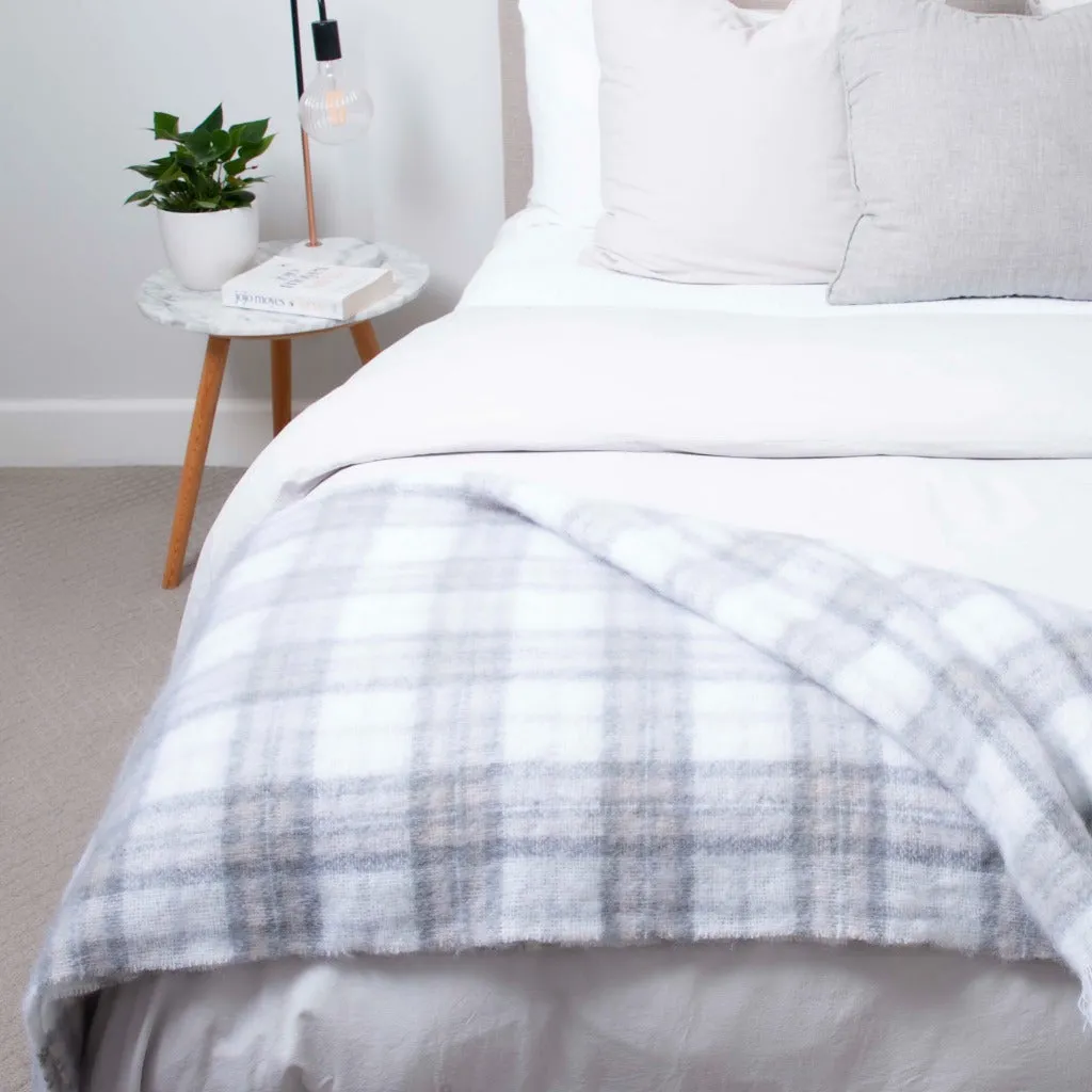 Tussock Tartan Mohair Throw