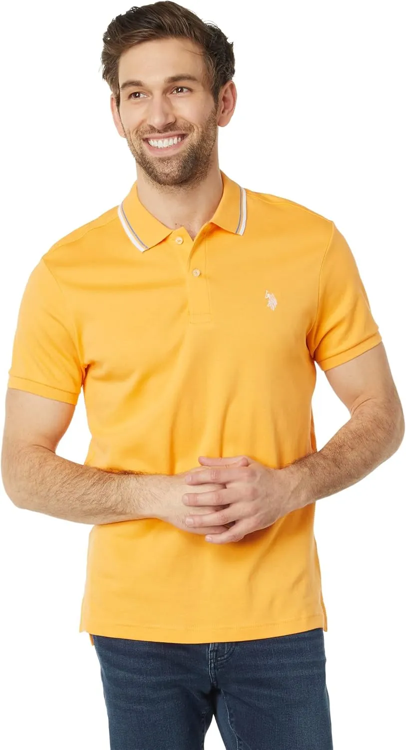 U.S. Polo Assn. Men's Slim Fit Tipped Interlock Knit Polo