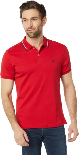 U.S. Polo Assn. Men's Slim Fit Tipped Interlock Knit Polo
