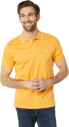 U.S. Polo Assn. Men's Slim Fit Tipped Interlock Knit Polo