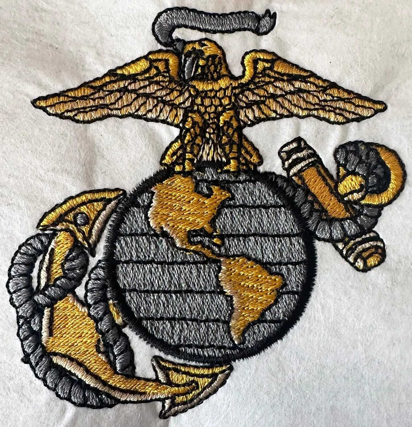 USMC EGA Eagle Anchor Globe Official Emblem Embroidered Mens Polo Shirt United States Marine Corps Licensed