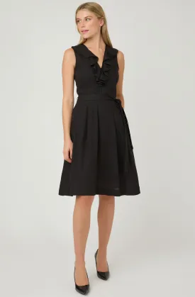 V-neck front Ruffle Dress