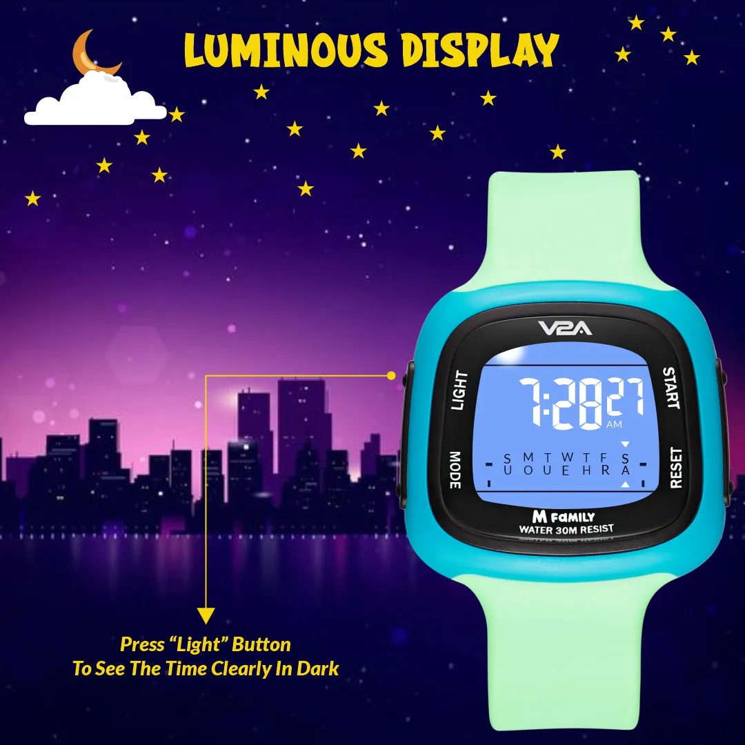 V2A Girls and Boys Kids Watch Gifts for Boys and Girls Age 4-13 for Multi-Functional 30 M Waterproof Digital Sports Watches for 4 5 6 7 8 Year Old Boy and Girls | Birthday Gift for Kids