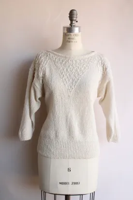 Vintage 1980s Bonnie Boerer Ivory Shoulder with Fringed Beading