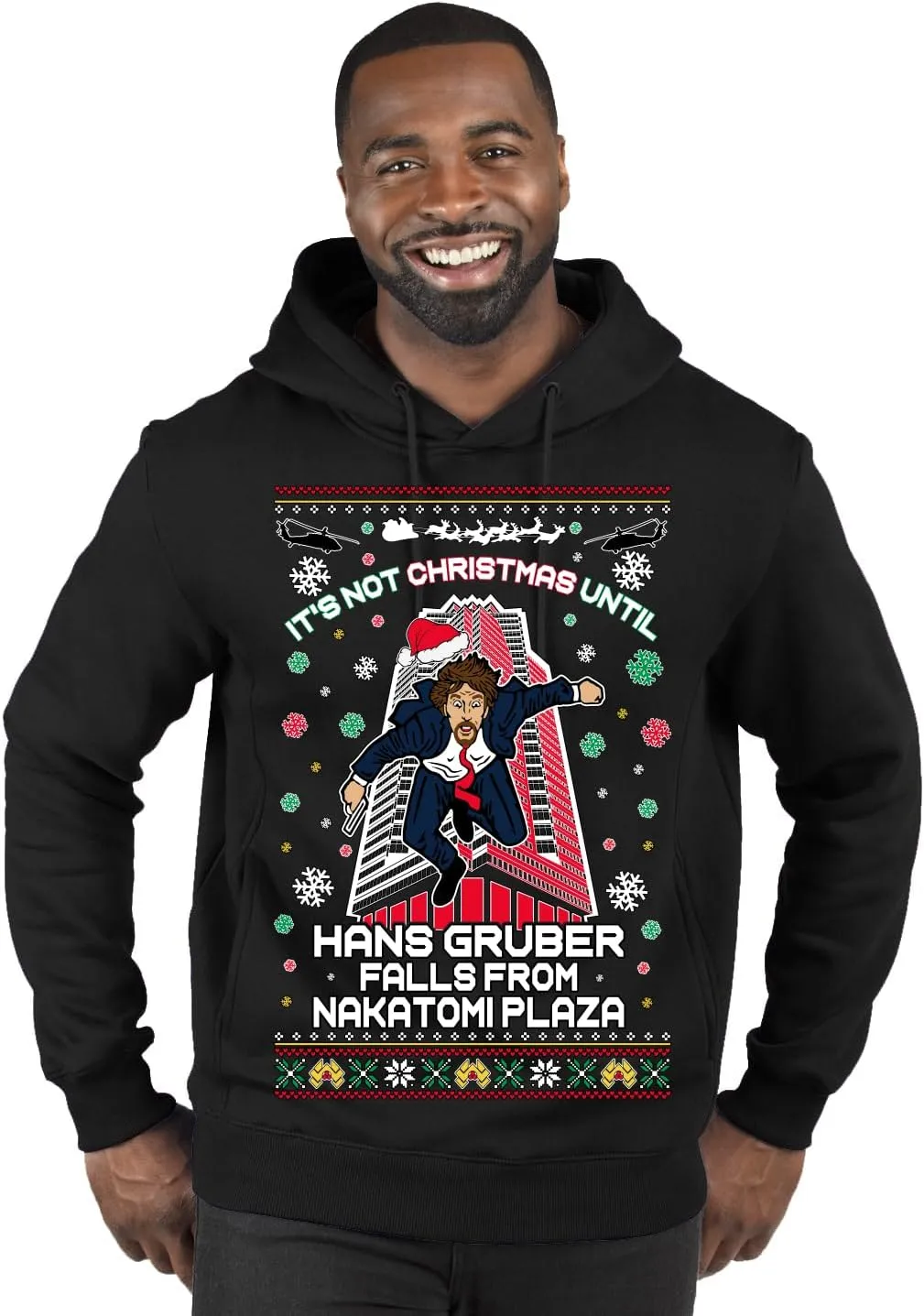 Wild Bobby Nakatomi Plaza Christmas Party 1988 Classic McClane Die Hard Ugly Christmas Sweater Premium Hoodie