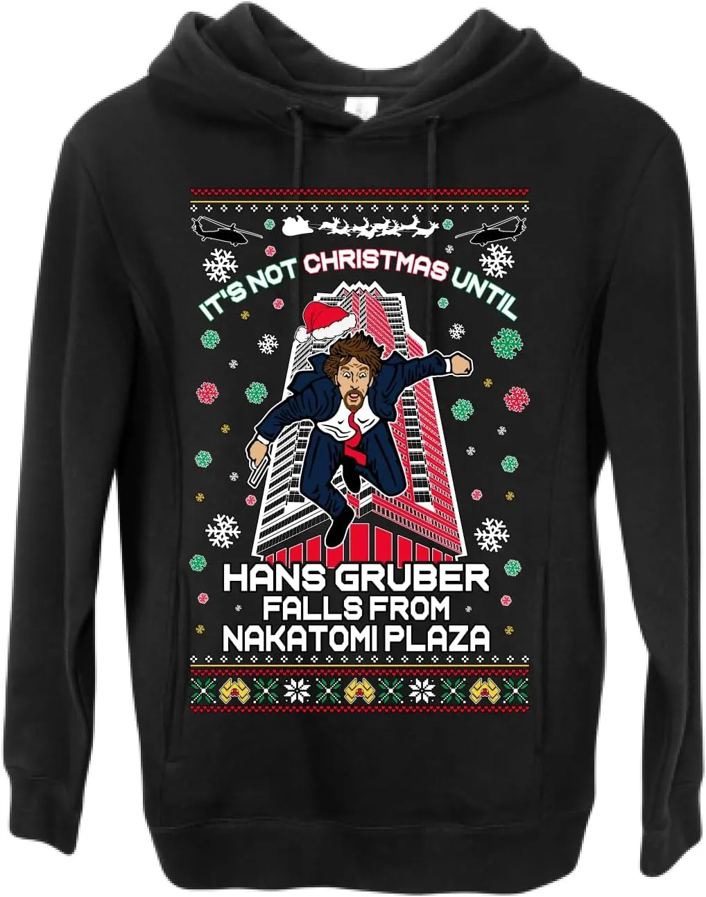 Wild Bobby Nakatomi Plaza Christmas Party 1988 Classic McClane Die Hard Ugly Christmas Sweater Premium Hoodie