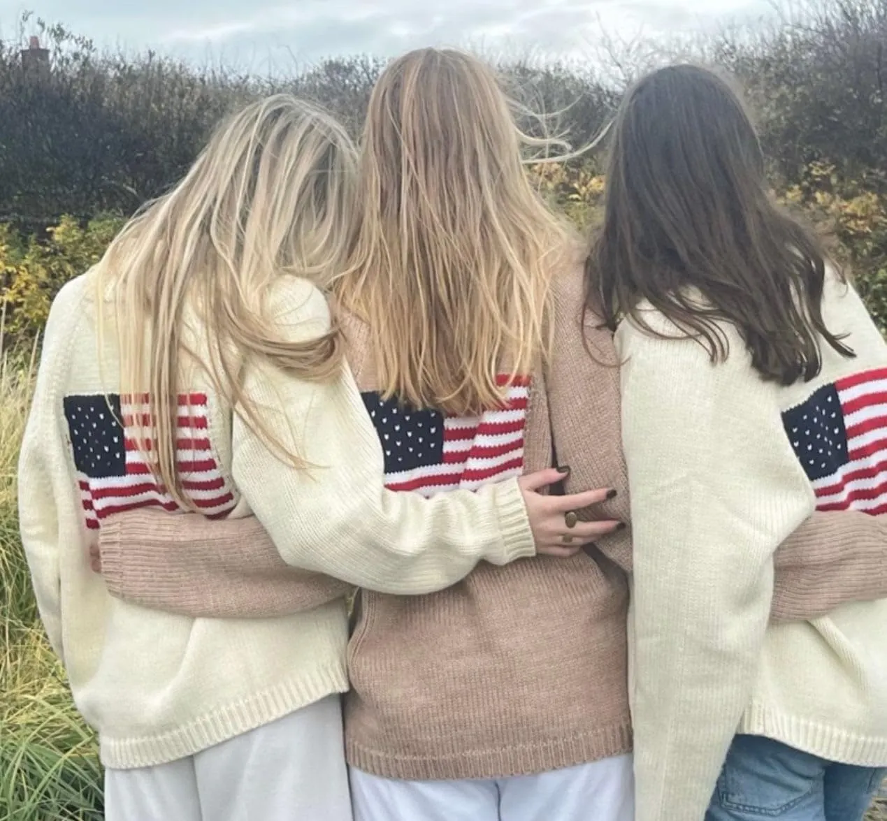 Women American Flag Cardigan Sweaters Patriotic Oversized Long Sleeve Button Down Open Front Cardigans Knitwear