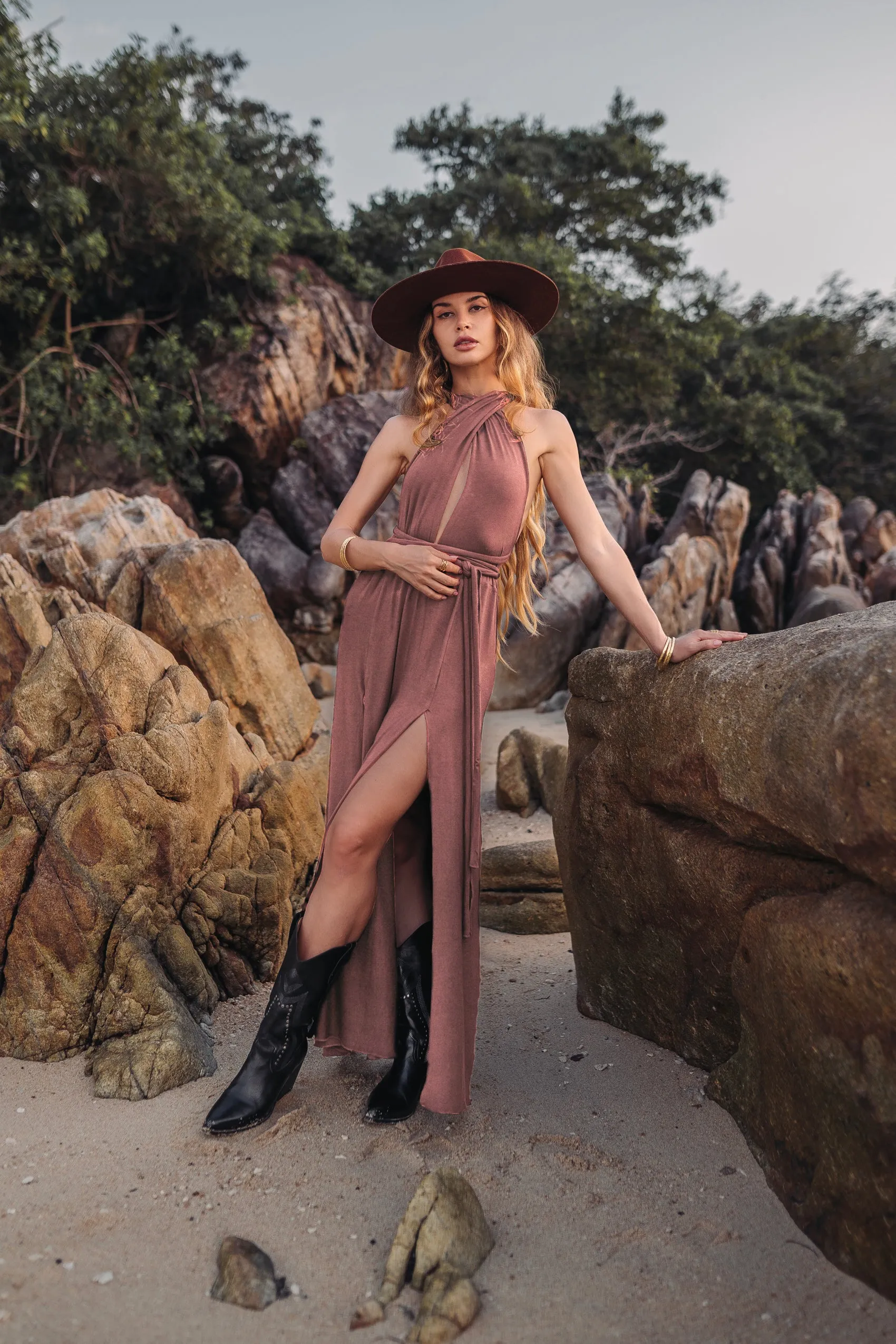 Zephyra Dress Dusty Rose